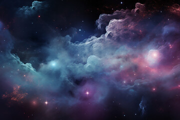 Wall Mural - nebula galaxy night sky background banner or wallpaper