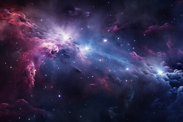 Wall Mural - nebula galaxy night sky background banner or wallpaper