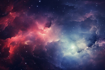 Wall Mural - nebula galaxy night sky background banner or wallpaper