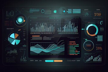 Poster - Analyzing Sales Data Background Generative AI