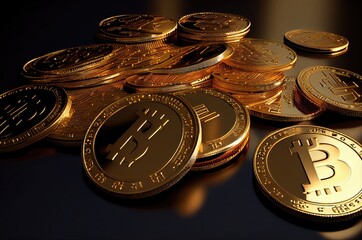 Poster - Crypto Currency Concept Backdrop Generative AI