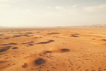 Wall Mural - Sahara desert aerial drone view landscape, sand dunes