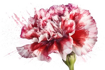 Poster - carnation isolated on white background. Generated by AI