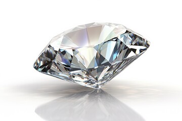 Poster - diamond cut isolated on white background. Generated by AI