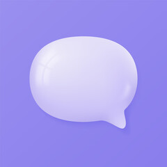 Poster - 3d speech bubbles. Conversation to comment. empty text frame