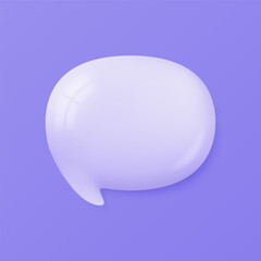 Poster - 3d speech bubbles. Conversation to comment. empty text frame