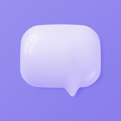 Poster - 3d speech bubbles. Conversation to comment. empty text frame
