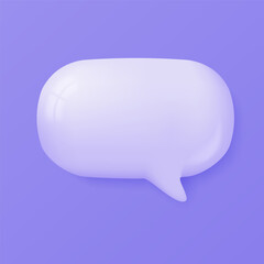 Poster - 3d speech bubbles. Conversation to comment. empty text frame