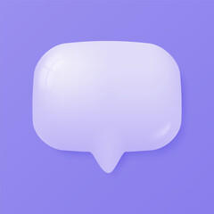 Poster - 3d speech bubbles. Conversation to comment. empty text frame