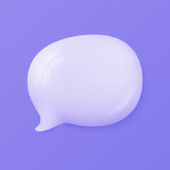 Poster - 3d speech bubbles. Conversation to comment. empty text frame