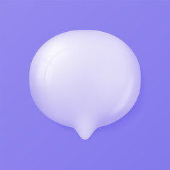 Poster - 3d speech bubbles. Conversation to comment. empty text frame