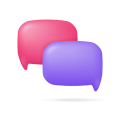 Poster - 3D text box. Speech bubble dialogue comic style.