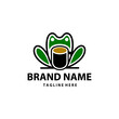 frog coffee cafe logo design