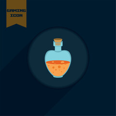 Wall Mural - Isolated colored retro videogame potion icon Vector