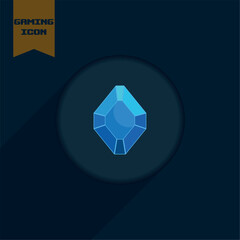 Wall Mural - Isolated colored retro videogame gemstone icon Vector