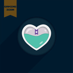 Wall Mural - Isolated colored retro videogame health potion icon Vector