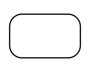 Poster - Vector rectangle with rounded corners for text. Blank, empty banner, shape design. Rectangle frame.