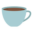 Isolated colored coffee cup sketch icon Vector