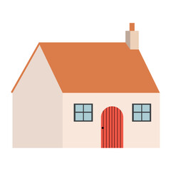 Wall Mural - Isolated colored house building sketch icon Vector