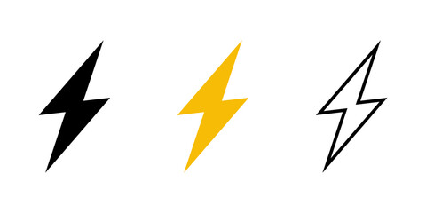 Wall Mural - flash icon set simple design