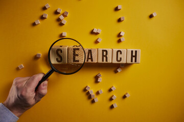 Search or research symbol. Business and search or research conce