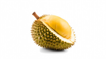 Wall Mural - Fresh durian on a white background	
