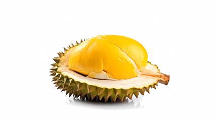 Wall Mural - Fresh durian on a white background	
