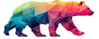 Rainbow geometric vector bear. generative ai