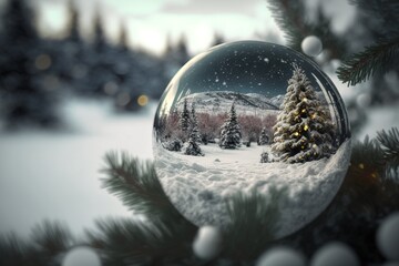 Poster - holiday background snow. generated by AI.