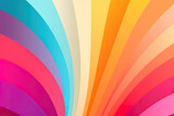 Fototapeta Tęcza - A multicolored background with a curved design. Generative AI.