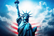 Statue of Liberty With Sky created with Generative AI Technology, ai, generative
