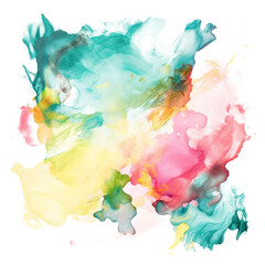 Wall Mural - colorful watercolor stain