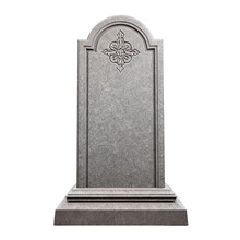 Tombstone Gravestone Isolated On White, Generative Ai