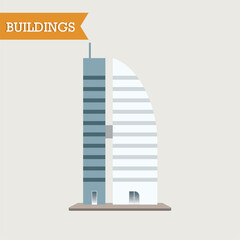 Sticker - Isolated colored building icon image Vector