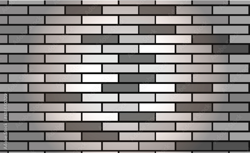 black brick wall texture seamless vector illustration Stock Vector ...