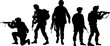 Soldier Silhouette Flat Vector Illustration