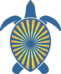 Sticker - Simple turtle with sunshine inside