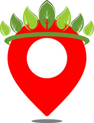 Sticker - Pin location with leaf crown