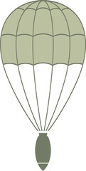 Poster - Military parachute with boom above