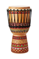 djembe drum isolated on a transparent background, generative ai