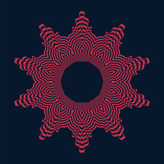 Poster - Symmetrical composition of wavy lines. Abstract element for design. Vector illustration. Modern graphic design.