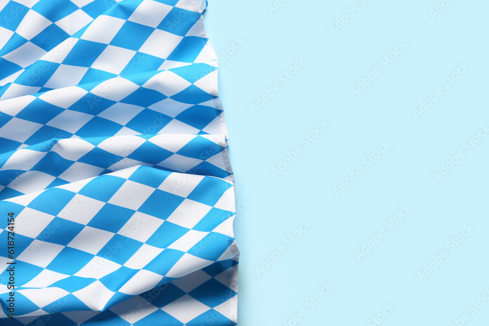 Flag of Bavaria on blue background