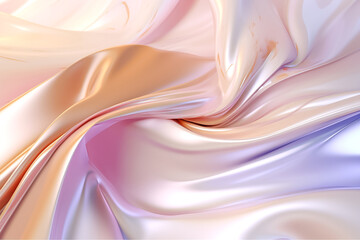 Smooth and Soft pastel rainbow Satin Silk Background. Generative AI.