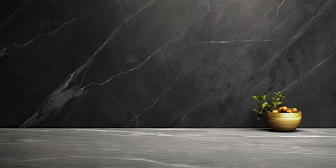 Wall Mural - Modern Marble Interior Design with Black Wall and Luxury Details on abstract Background