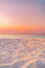 Wall Mural - closeup sand sea wave colorful summer panoramic beach landscape. coast tropical island and seascape.
