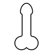 © koblizeek - Man anatomy organ, penis pictogram icon, masculine genital web graphic vector illustration