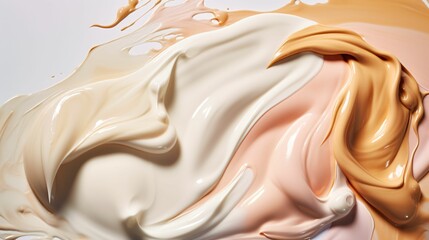 Canvas Print - AI-generated close-up of creamy liquid