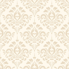 Vector damask seamless pattern background