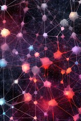 Poster - abstract connection of network nodes, created with generative ai