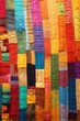 colorful patchwork quilt symbolizing cultural diversity, created with generative ai